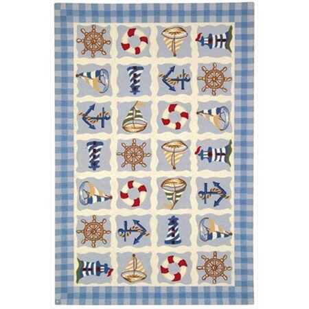 Safavieh 2 ft. - 6 in. x 8 ft. Runner- Country and Floral Chelsea Ivory Hand Hooked Rug HK239A-28